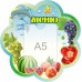 Стенд для детсада "Меню" с дельфином, карман А5