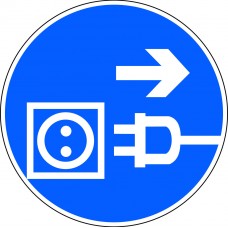 Знак Отключить штепсельную вилку Знак Отключить штепсельную вилку